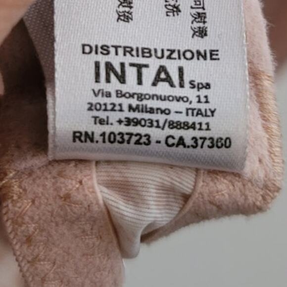 Emporio Armani Padded Push-Up Floral Lace Gingham Bra Tan 34B - Picture 6 of 11